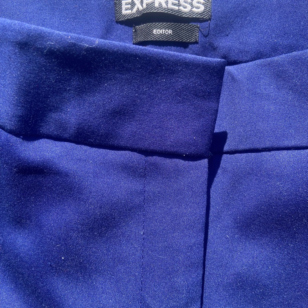 Blue Low Rise Express Pants